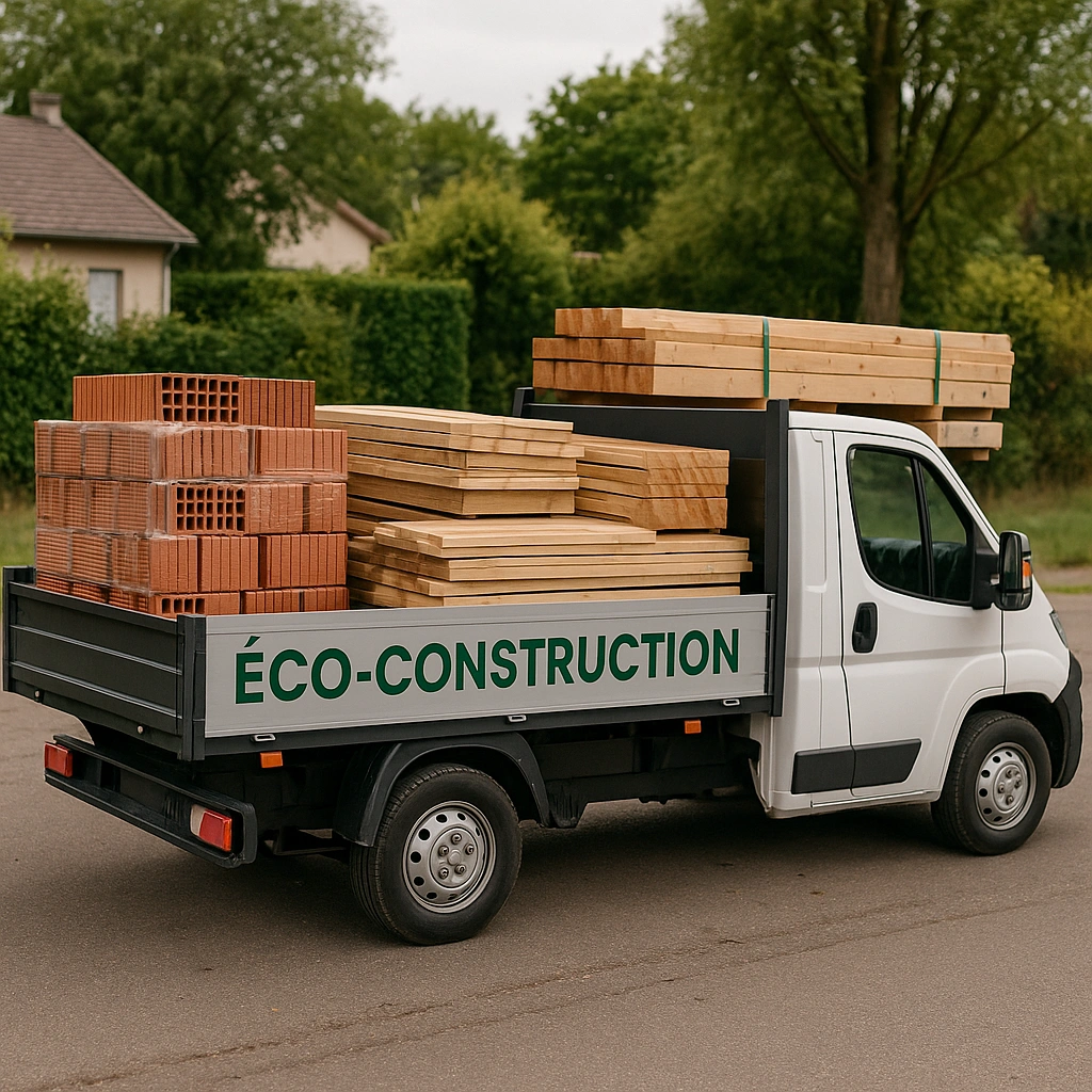 Transport de matériaux de construction durables sur un chantier