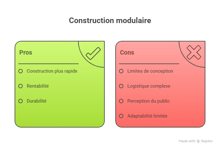 pros et cons de construction modulaire