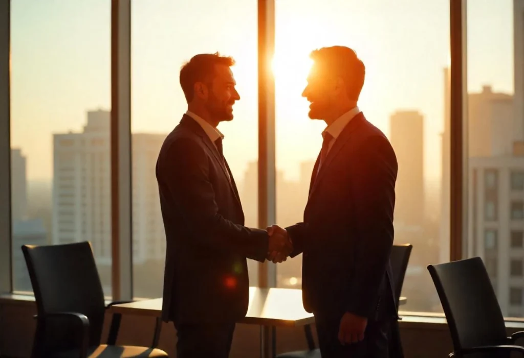 Client signant un contrat de construction avec explications claires