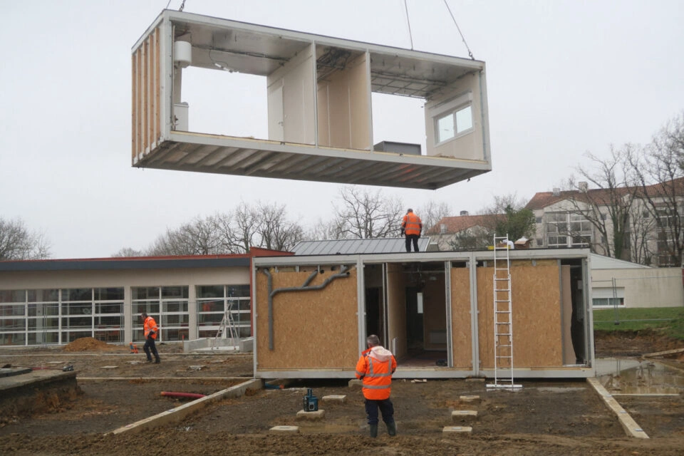 process de placer un unite modulaire