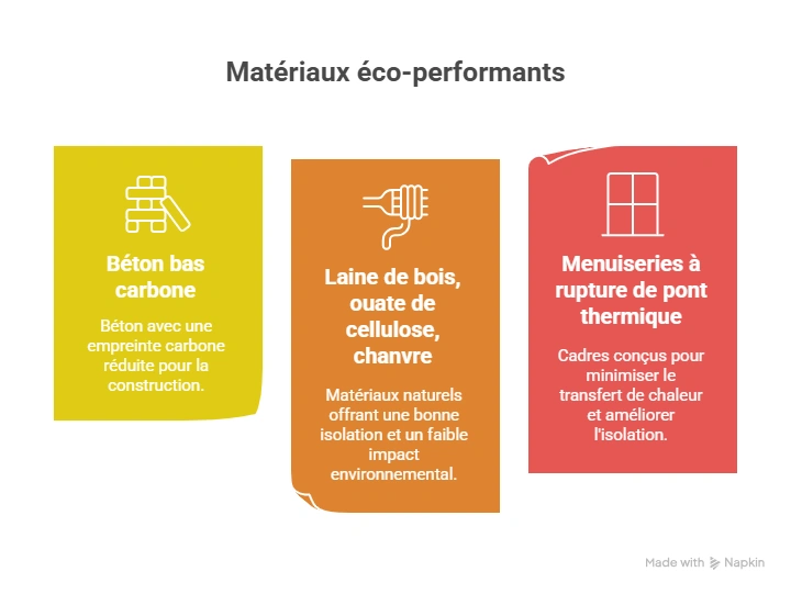 Matériaux écologiques intégrés dans la structure d’un bâtiment neuf