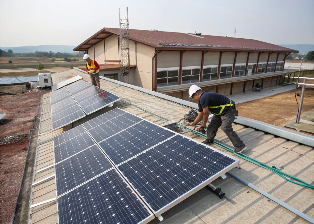 Intégration de panneaux photovoltaïques dans un projet immobilier neuf