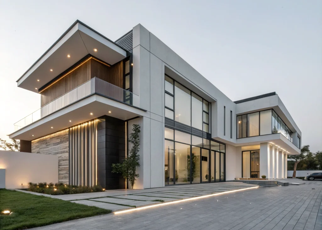 Immeuble au design moderne et élégant.