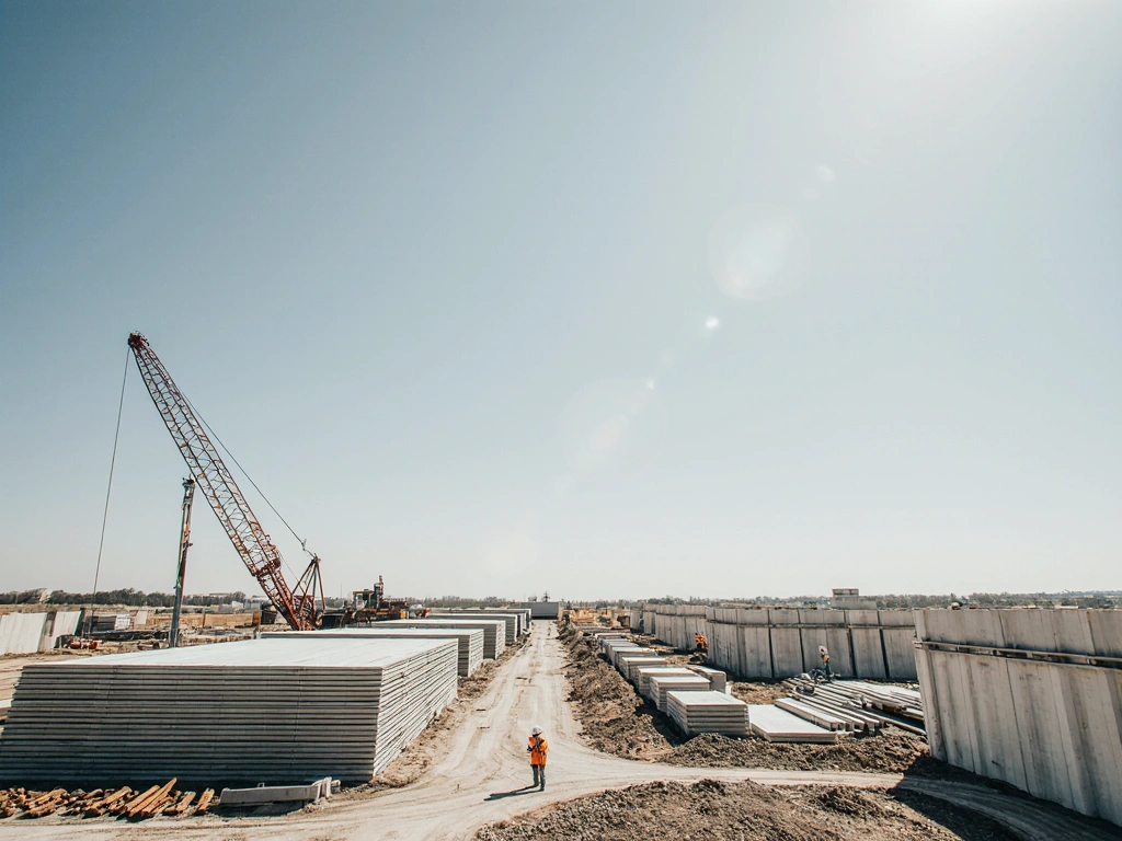 Organisation optimisée du chantier grâce à la préfabrication.