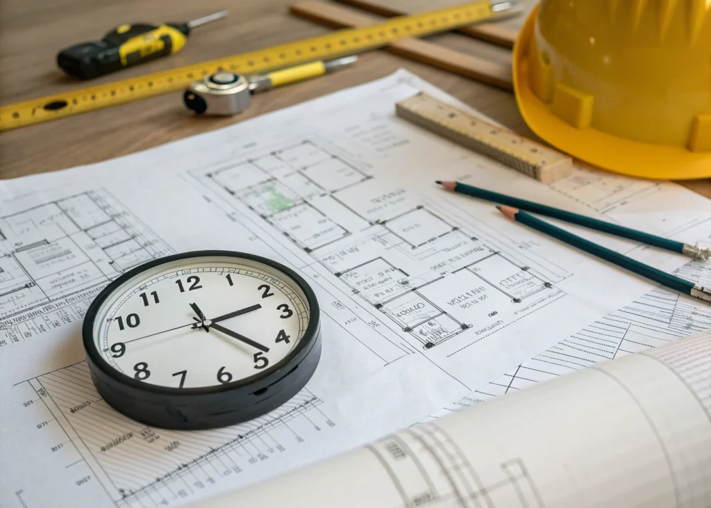 gestion du temps et du budget d’un chantier.